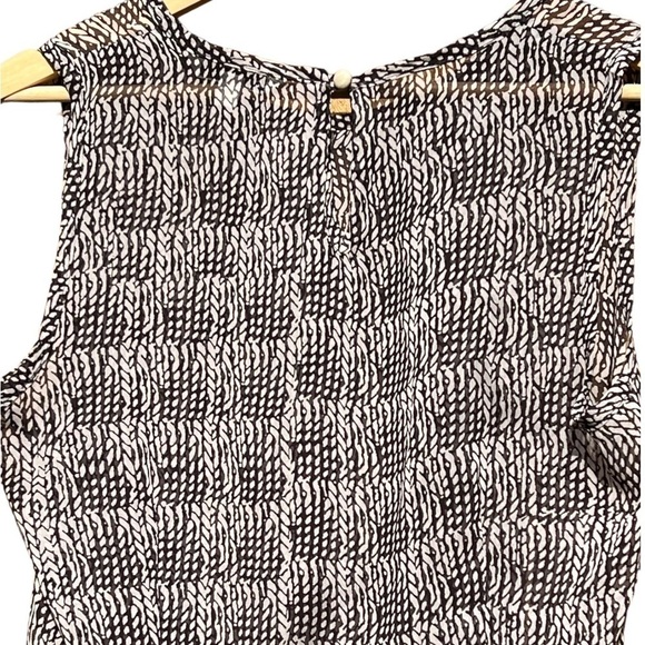 CAbi | Shear Black & White Sleeveless Blouse Sz Small - Picture 2 of 5